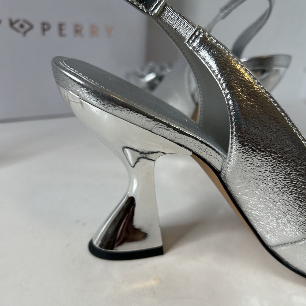 Katy Perry Laterr High Flower Silver Sz‎ 10 - Picture 7 of 10